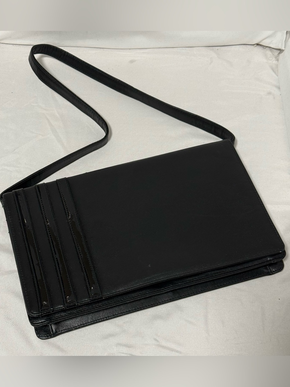 Vintage‎ Judy Ayyard by John Hort Black Leather Shoulder Bag Hand Made in Canada